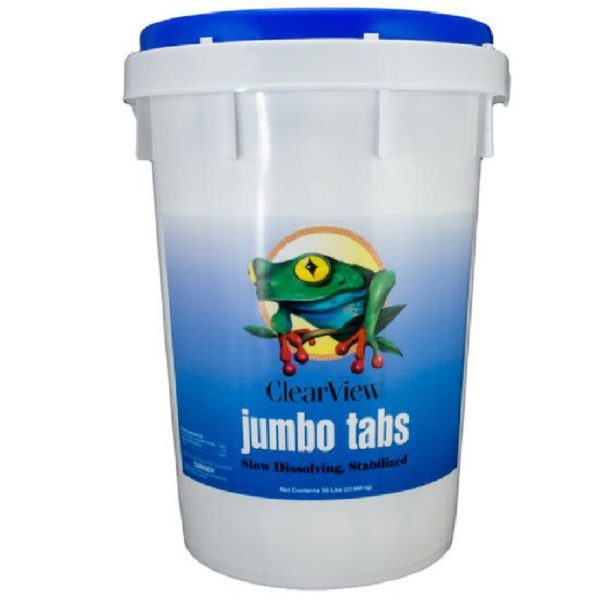 [P00001700] ClearView Jumbo Chlorine Tabs 3" -50lb