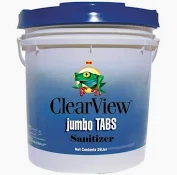 ClearView Jumbo Chlorine Tabs 3" -25lbs